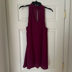 Olivaceous High Neck Mini Dress